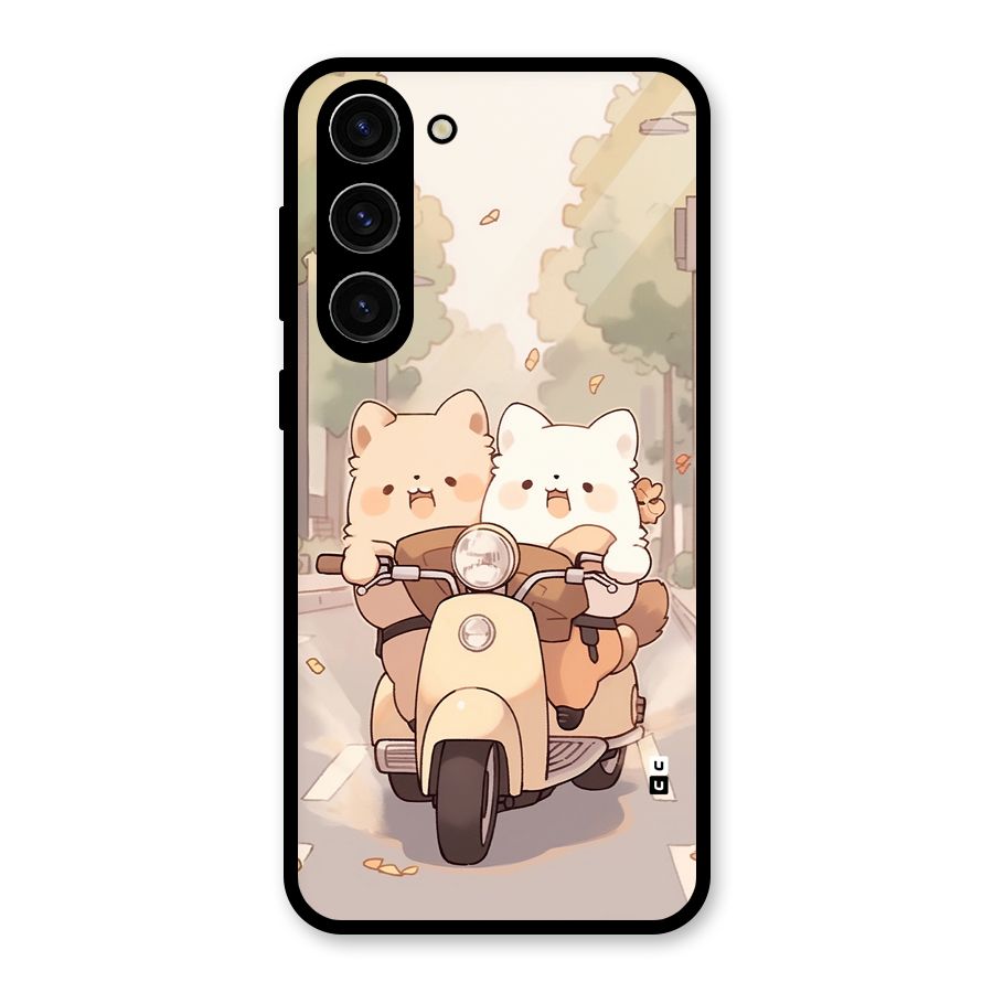 Cute Riders Glass Back Case for Galaxy S23 Plus