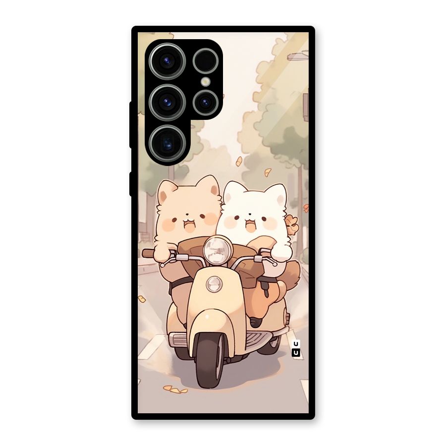 Cute Riders Glass Back Case for Galaxy S23 Ultra