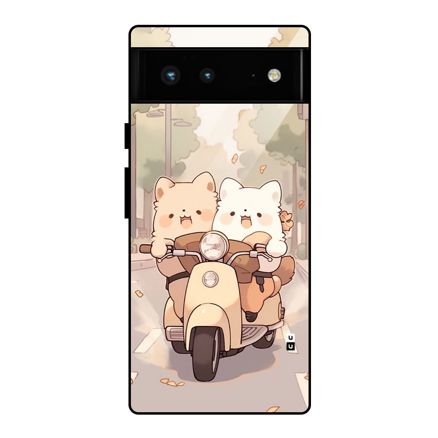 Cute Riders Glass Back Case for Google Pixel 6
