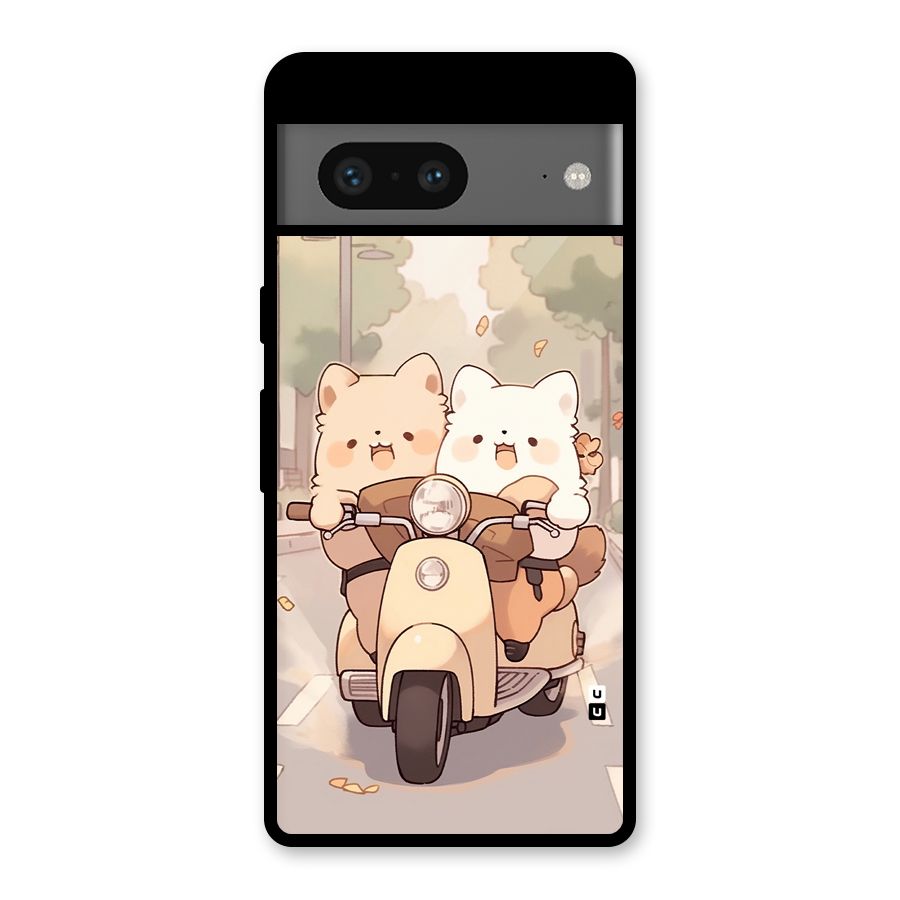 Cute Riders Glass Back Case for Google Pixel 7