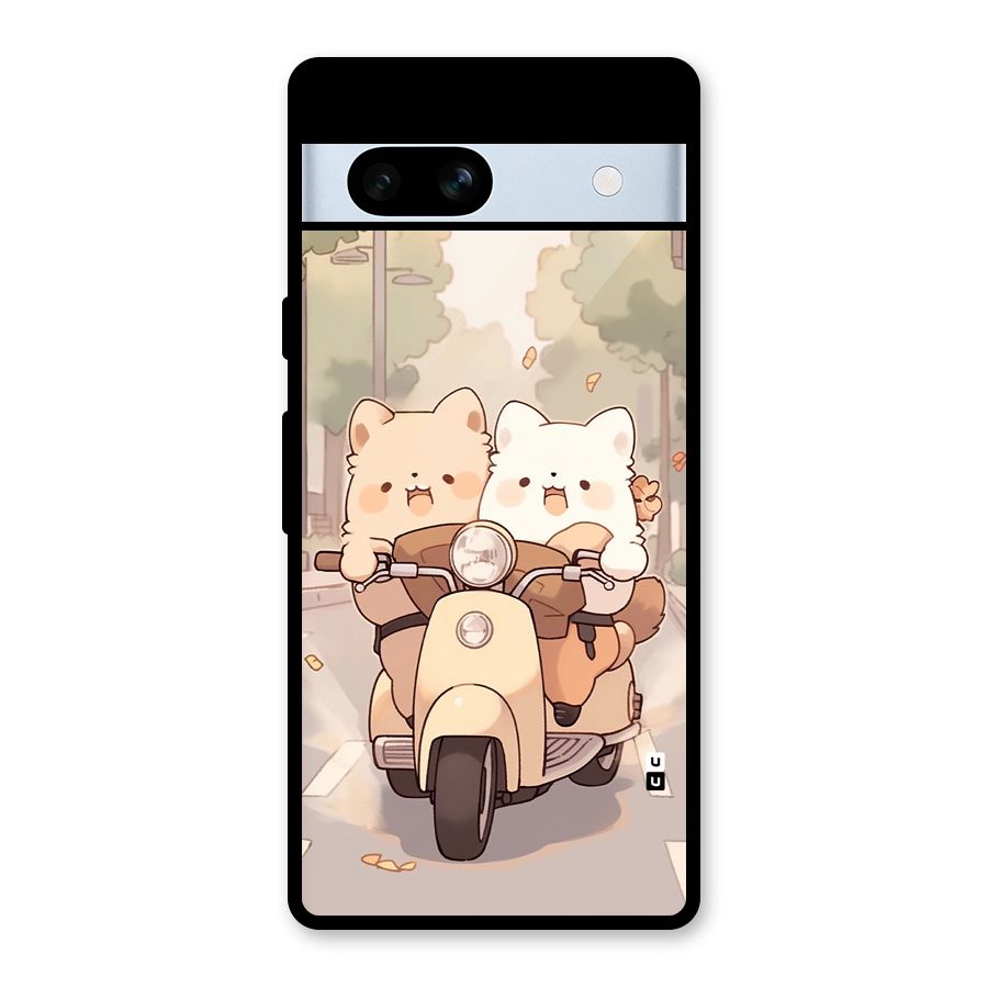 Cute Riders Glass Back Case for Google Pixel 7a