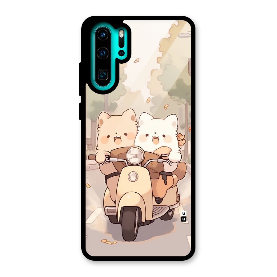 Cute Riders Glass Back Case for Huawei P30 Pro