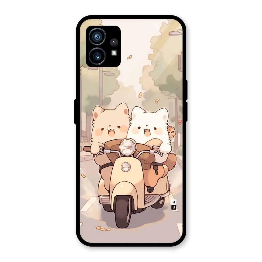 Cute Riders Glass Back Case for Nothing Phone 1