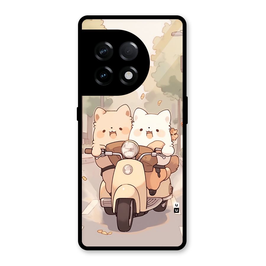 Cute Riders Glass Back Case for OnePlus 11R