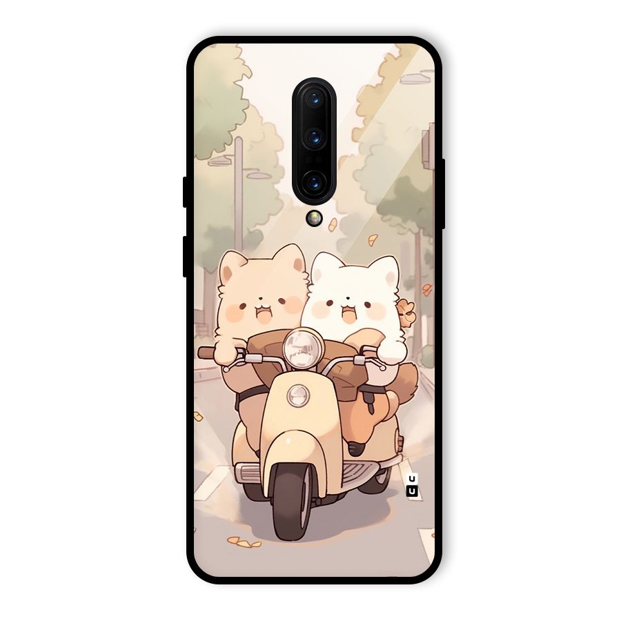 Cute Riders Glass Back Case for OnePlus 7 Pro