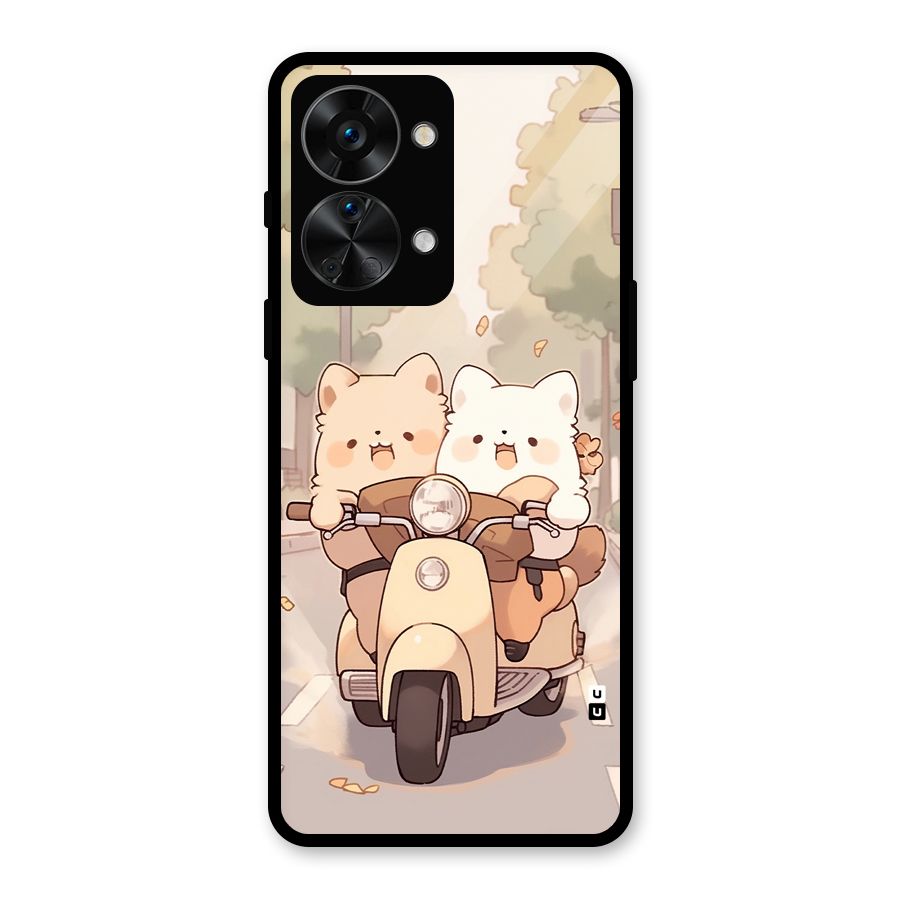Cute Riders Glass Back Case for OnePlus Nord 2T