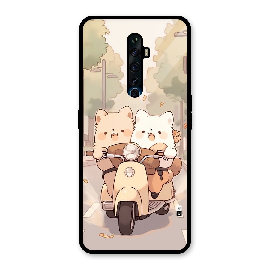 Cute Riders Glass Back Case for Oppo Reno2 Z