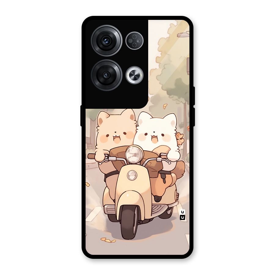 Cute Riders Glass Back Case for Oppo Reno8 Pro 5G