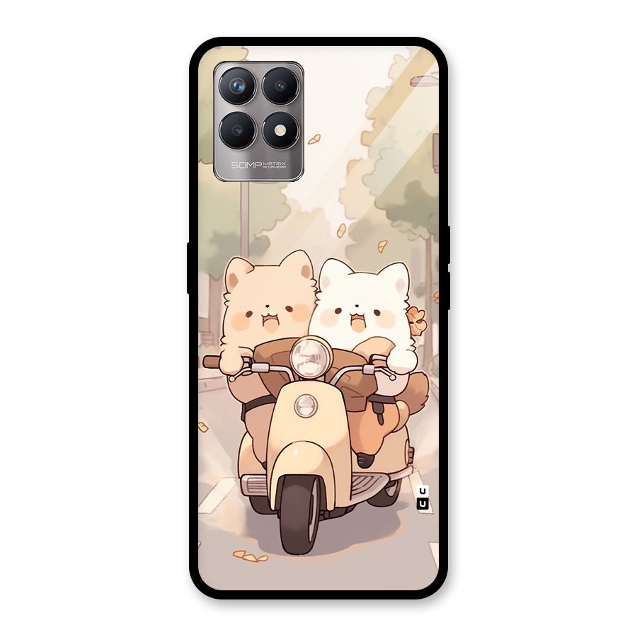 Cute Riders Glass Back Case for Realme 8i