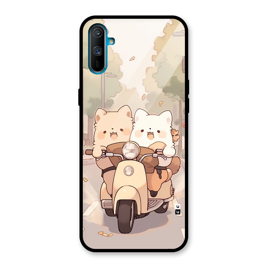 Cute Riders Glass Back Case for Realme C3