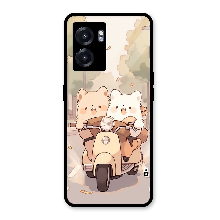 Cute Riders Glass Back Case for Realme Narzo 50 5G