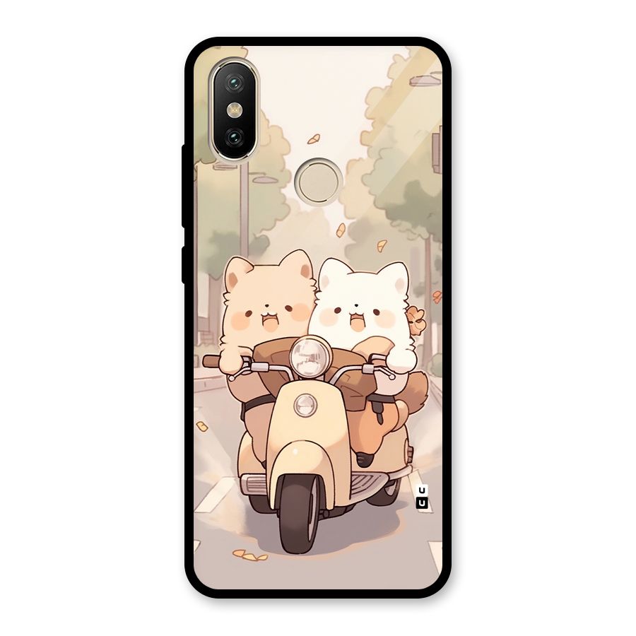 Cute Riders Glass Back Case for Redmi A2