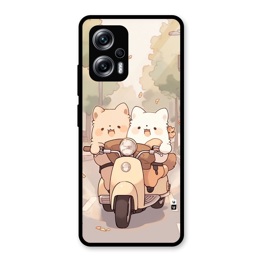 Cute Riders Glass Back Case for Redmi K50i