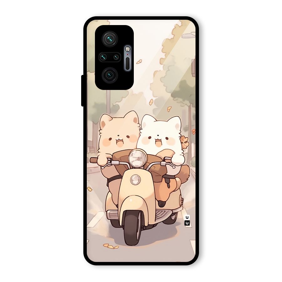 Cute Riders Glass Back Case for Redmi Note 10 Pro Max