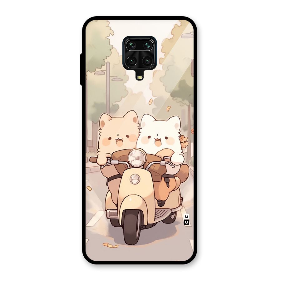 Cute Riders Glass Back Case for Redmi Note 9 Pro
