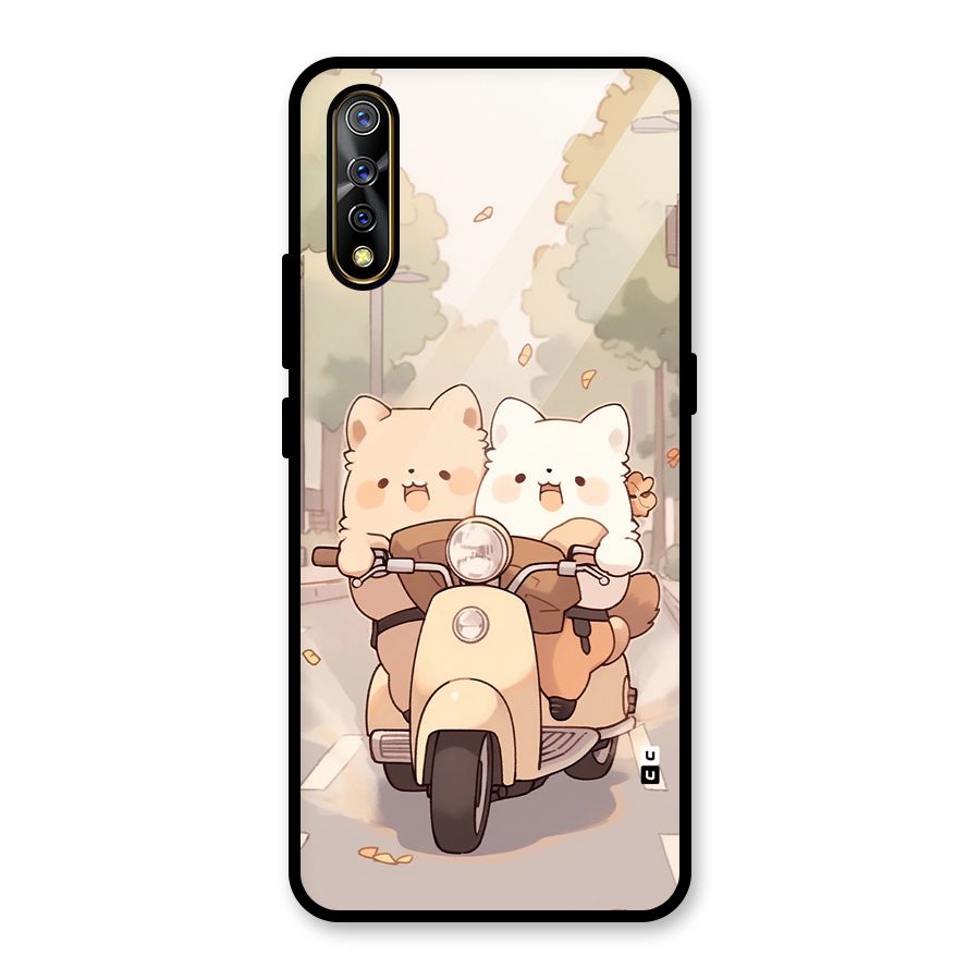Cute Riders Glass Back Case for Vivo S1
