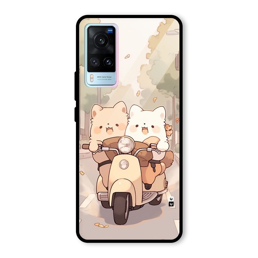 Cute Riders Glass Back Case for Vivo X60