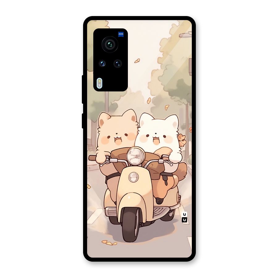 Cute Riders Glass Back Case for Vivo X60 Pro
