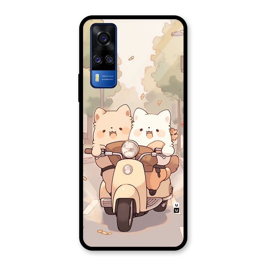 Cute Riders Glass Back Case for Vivo Y31