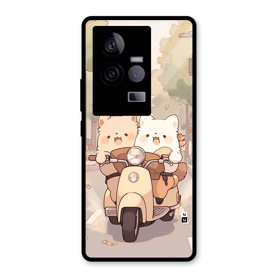 Cute Riders Glass Back Case for Vivo iQOO 11 5G