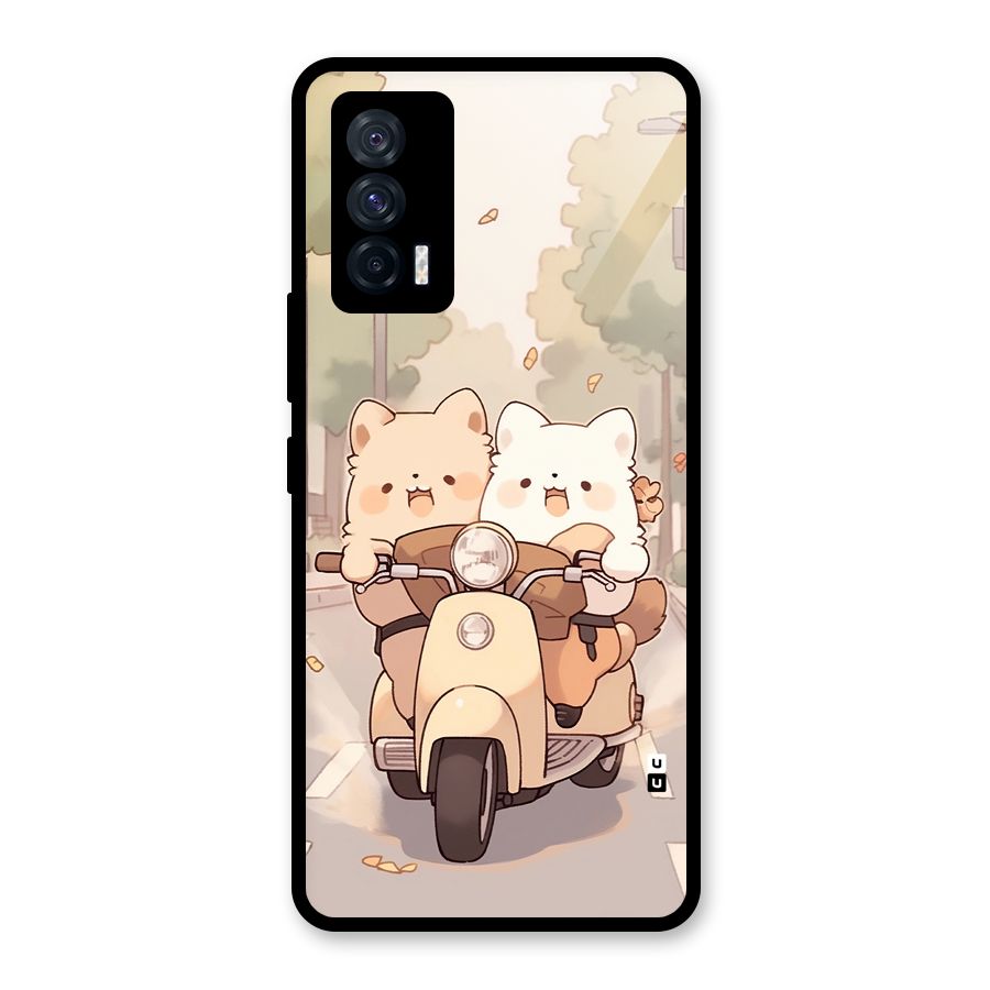 Cute Riders Glass Back Case for Vivo iQOO 7 5G