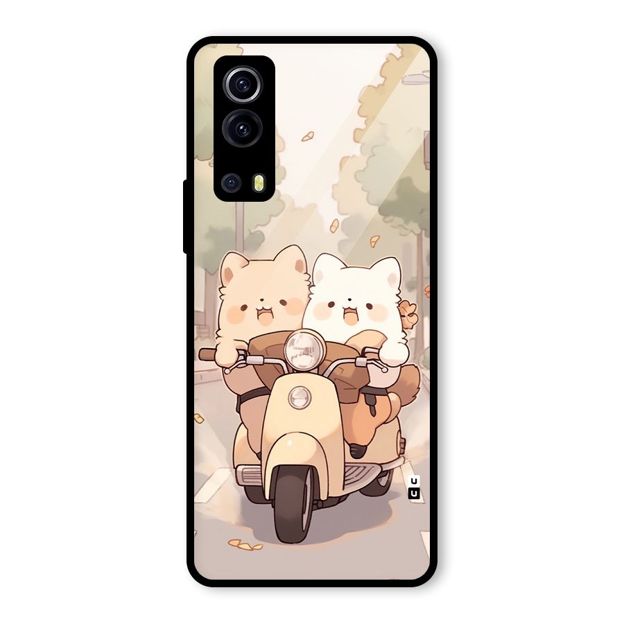 Cute Riders Glass Back Case for Vivo iQOO Z3