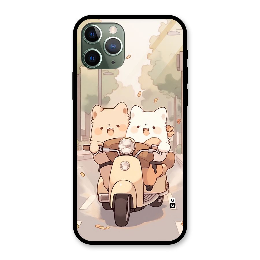 Cute Riders Glass Back Case for iPhone 11 Pro