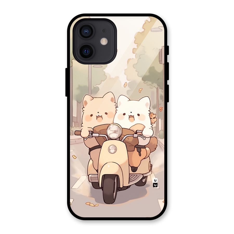 Cute Riders Glass Back Case for iPhone 12