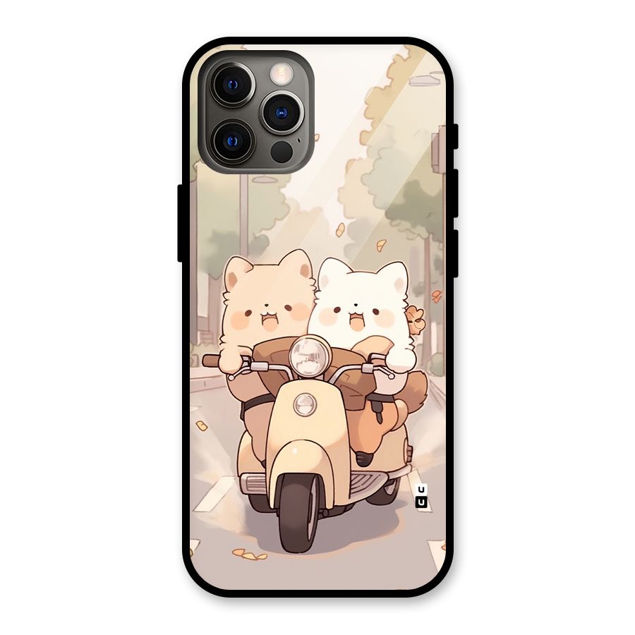 Cute Riders Glass Back Case for iPhone 12 Pro