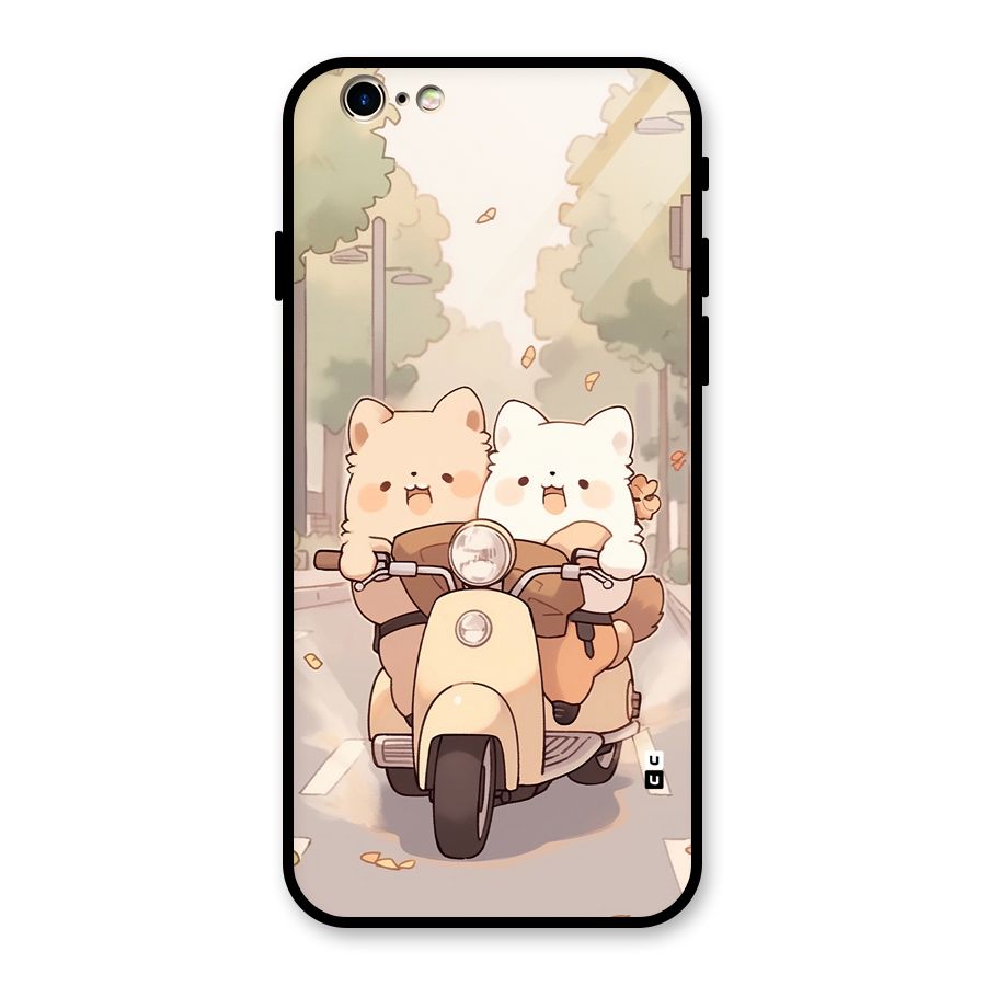 Cute Riders Glass Back Case for iPhone 6 6S