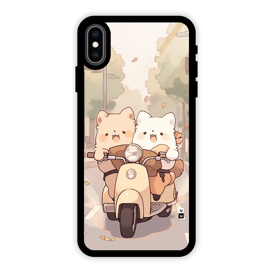 Cute Riders Glass Back Case for iPhone XS Max