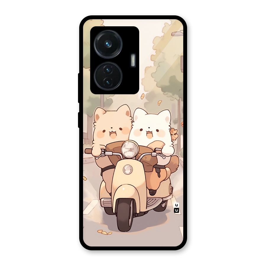 Cute Riders Glass Back Case for iQOO Z6 44W