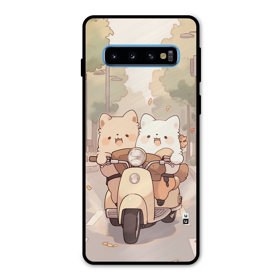 Cute Riders Metal Back Case for Galaxy S10
