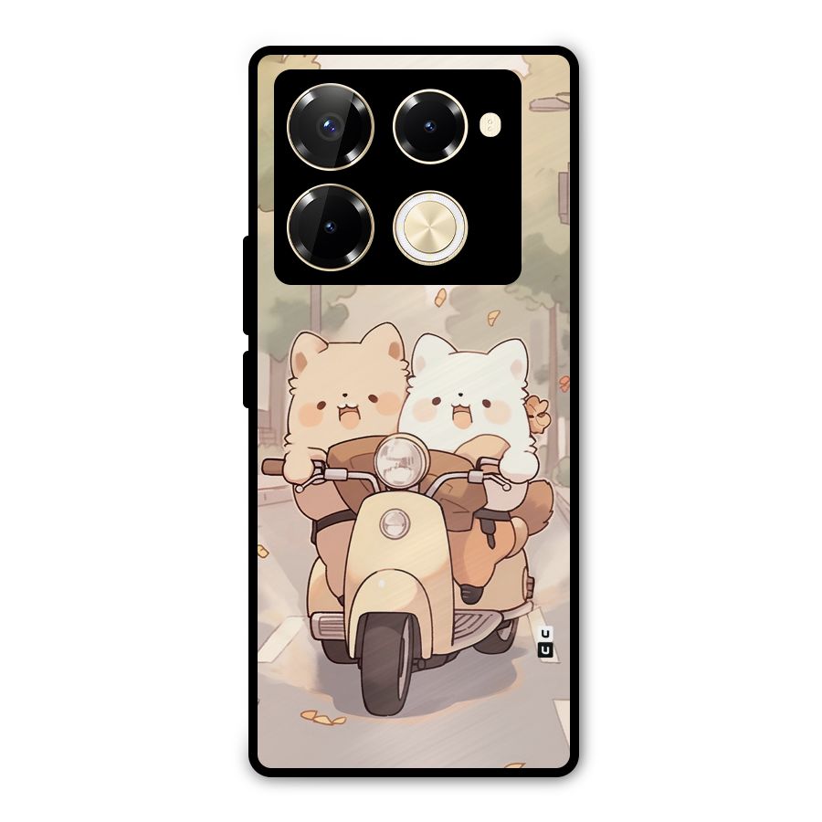 Cute Riders Metal Back Case for Infinix Note 40 Pro Plus