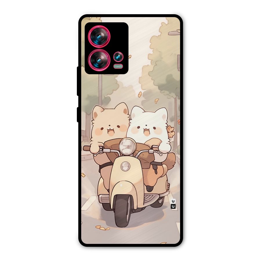Cute Riders Metal Back Case for Motorola Edge 30 Fusion