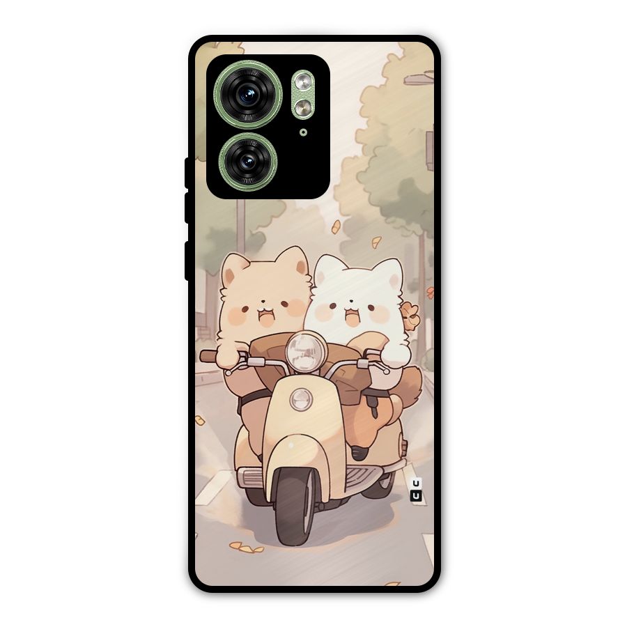 Cute Riders Metal Back Case for Motorola Edge 40 5G