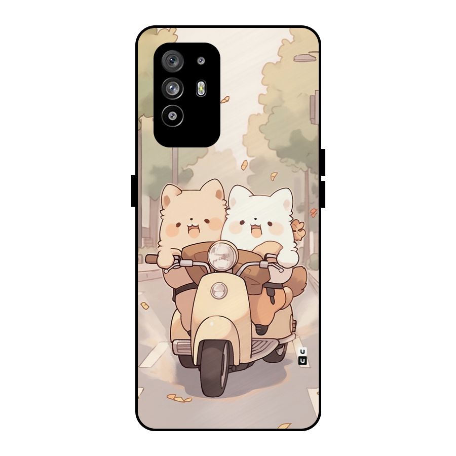 Cute Riders Metal Back Case for Oppo F19 Pro Plus 5G