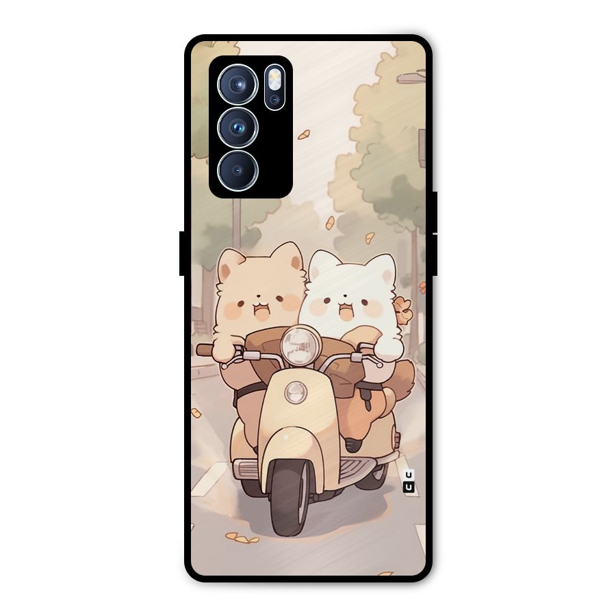 Cute Riders Metal Back Case for Oppo Reno6 Pro 5G