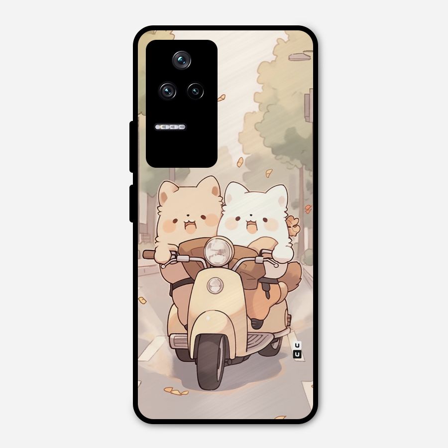 Cute Riders Metal Back Case for Poco F4 5G