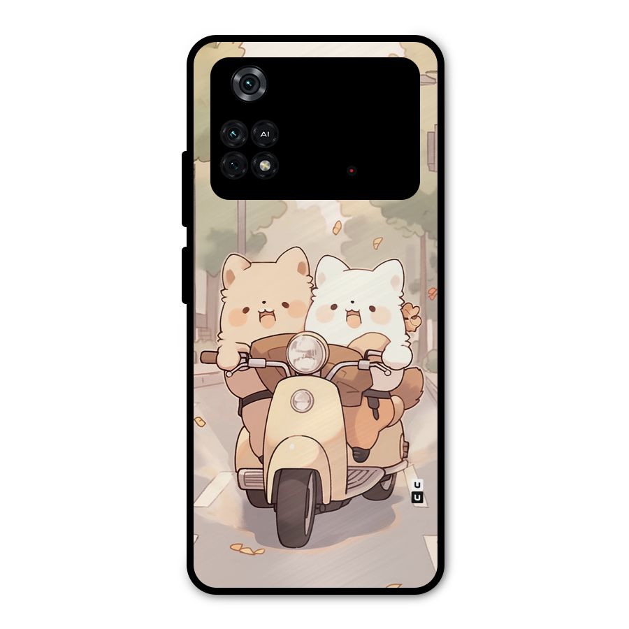 Cute Riders Metal Back Case for Poco M4 Pro 4G