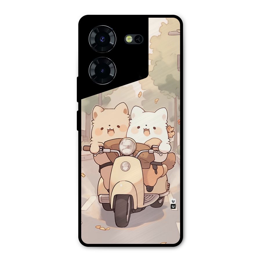 Cute Riders Metal Back Case for Tecno Pova 5 Pro 5G