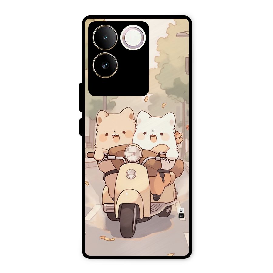 Cute Riders Metal Back Case for Vivo T2 Pro