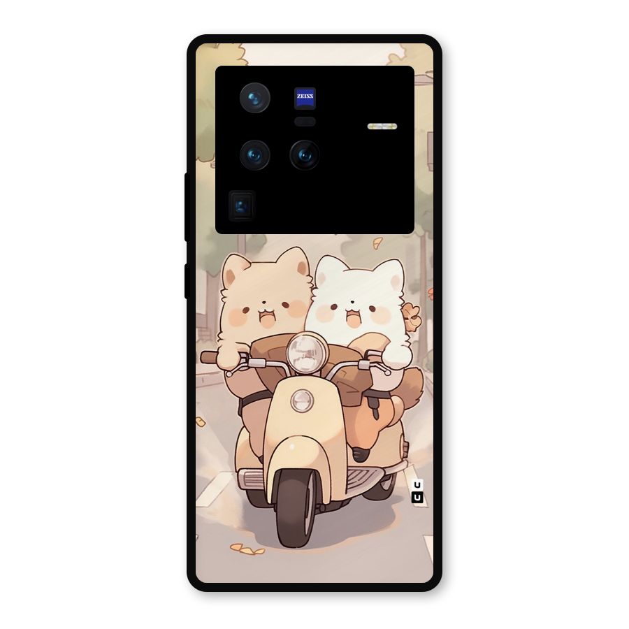 Cute Riders Metal Back Case for Vivo X80 Pro
