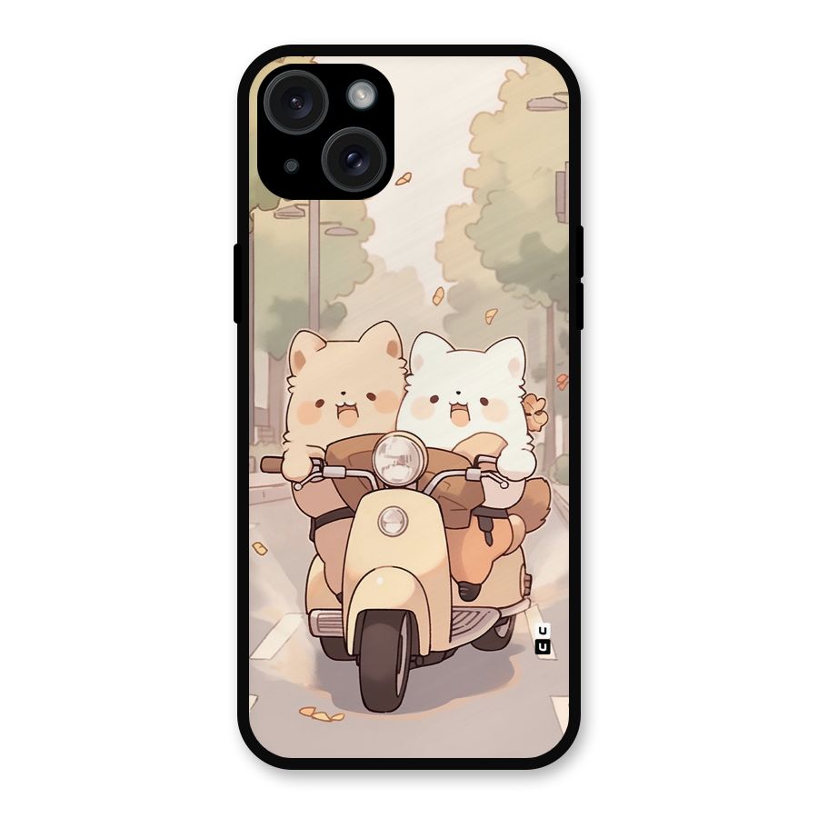 Cute Riders Metal Back Case for iPhone 15 Plus
