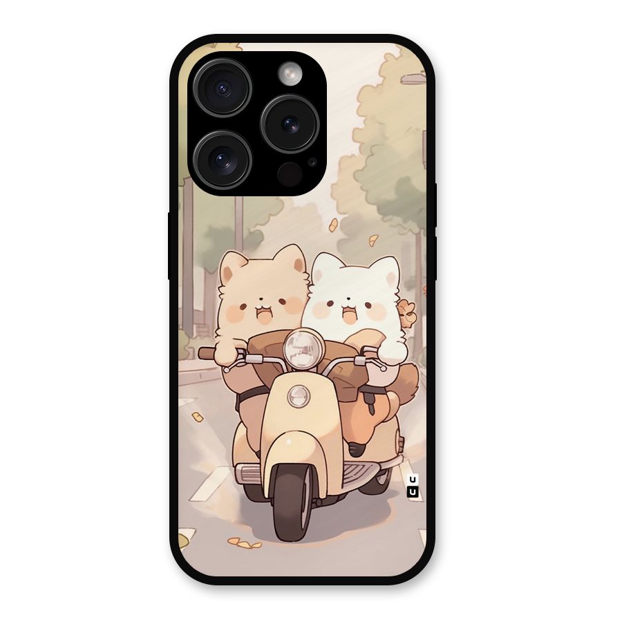 Cute Riders Metal Back Case for iPhone 15 Pro