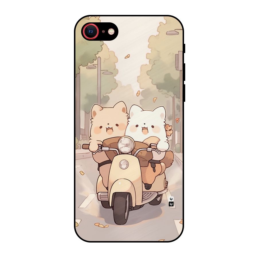 Cute Riders Metal Back Case for iPhone SE 2022