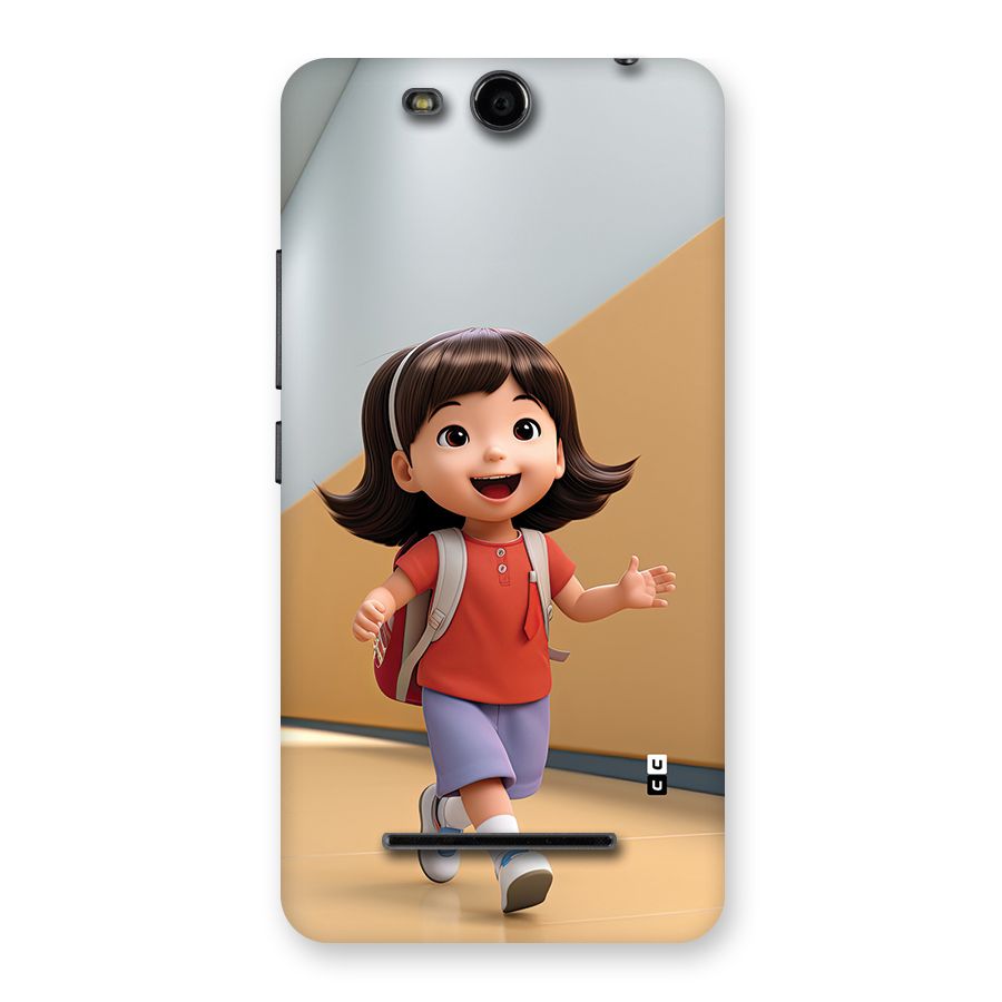 Cute School Girl Back Case for Canvas Juice 3 Q392