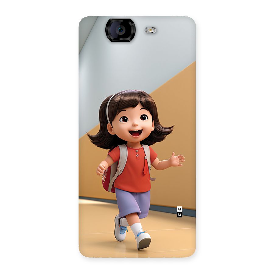 Cute School Girl Back Case for Canvas Knight A350