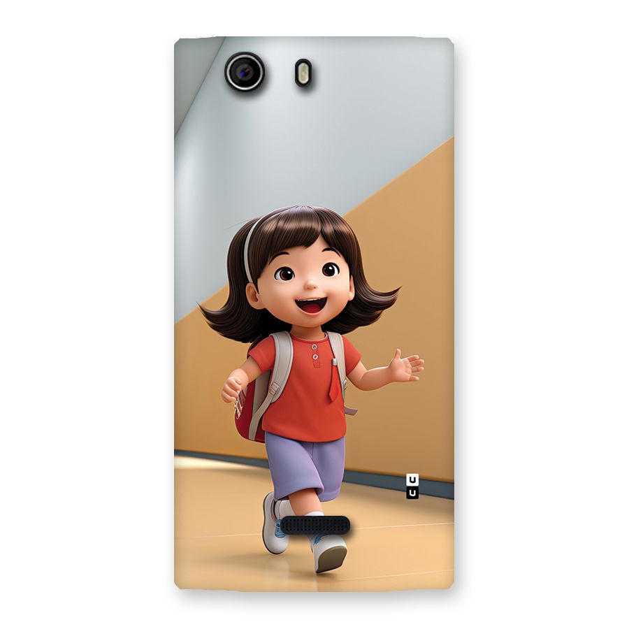 Cute School Girl Back Case for Canvas Nitro 2 E311
