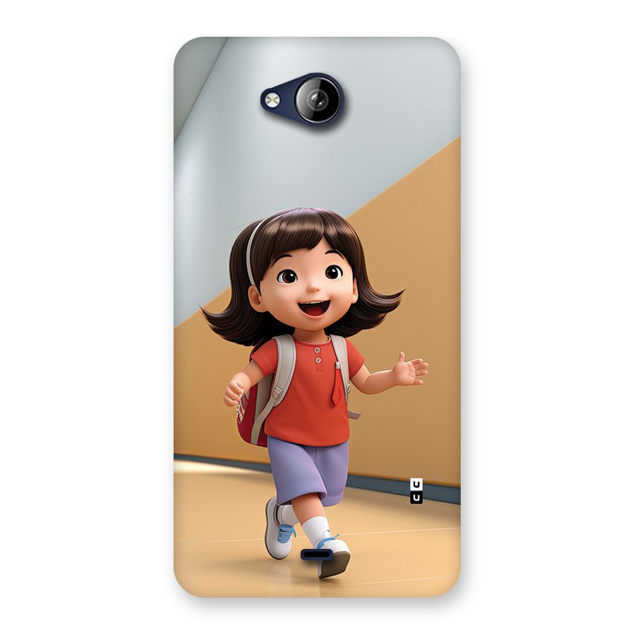 Cute School Girl Back Case for Canvas Play Q355